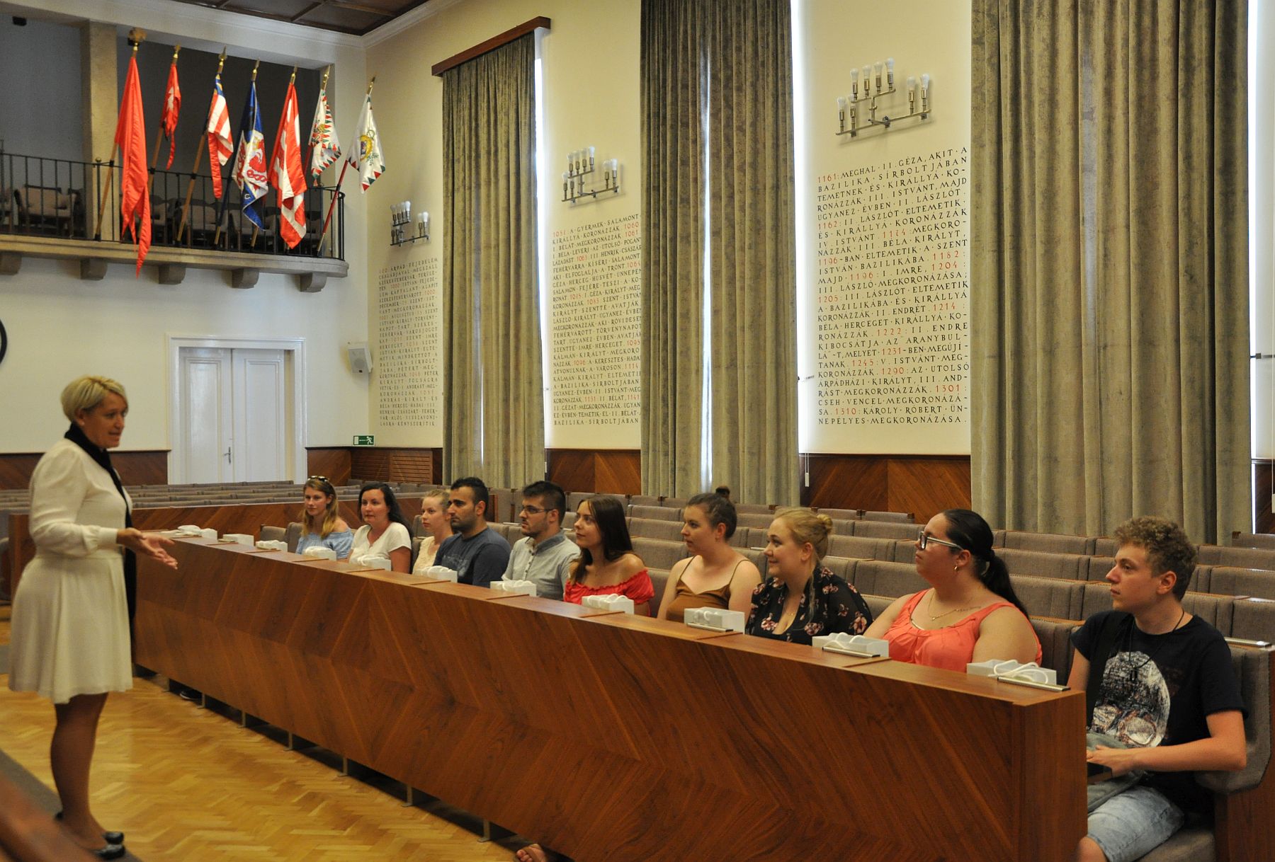 A Partiumi Egyetem hallgatóinak látogatása a Városházán